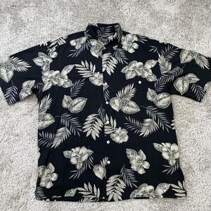 Tori Richard Shirt Mens Large Floral Hawaiian Button Up Camp Aloha Made in USA